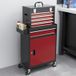 Icecat Rolling Tool Chest, Cabinet robuste avec boîte supérieure et tiroirs, Verrouillable, Métal, Noir et Rouge