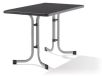 Table pliante - 115 x 70 cm - Graphite - Avec décoration ardoise - Anthracite