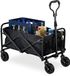 Relaxdays bolderkar opvouwbaar, 100 kg, telescopische stang, rubberen banden, bolderwagen boodschappen, strand, zwart