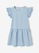 Vertbaudet Robe en jean pour filles à manches courtes brodées