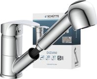 SCHÜTTE Diziani Keukenkraan - Mengkraan - Draaibare Uitloop - Uittrekbare Sproeier - 2 Standen - Chroom