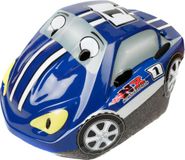 On Bike Verstelbare veiligheidshelm voor babyfietsen maat S 48-52 cm blauwe speelgoedauto