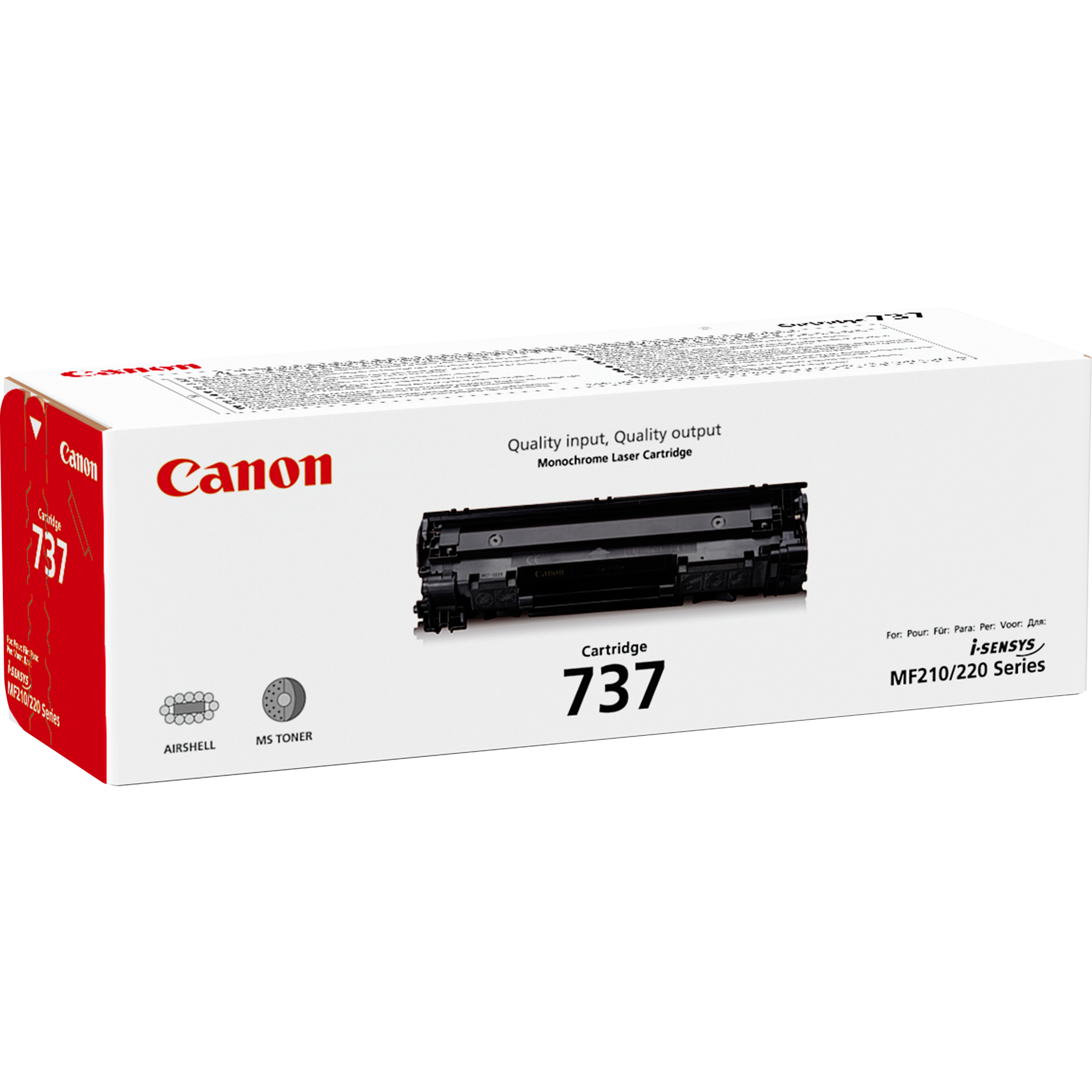 Canon 737 Black Toner Cartridge - Original - 2100 Pages - Compatible with Canon i-SENSYS MF Series Printers