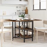 vidaXL Eettafel 122 x 80 x 76,5 cm Bewerkt hout Oud hout Rechthoekig