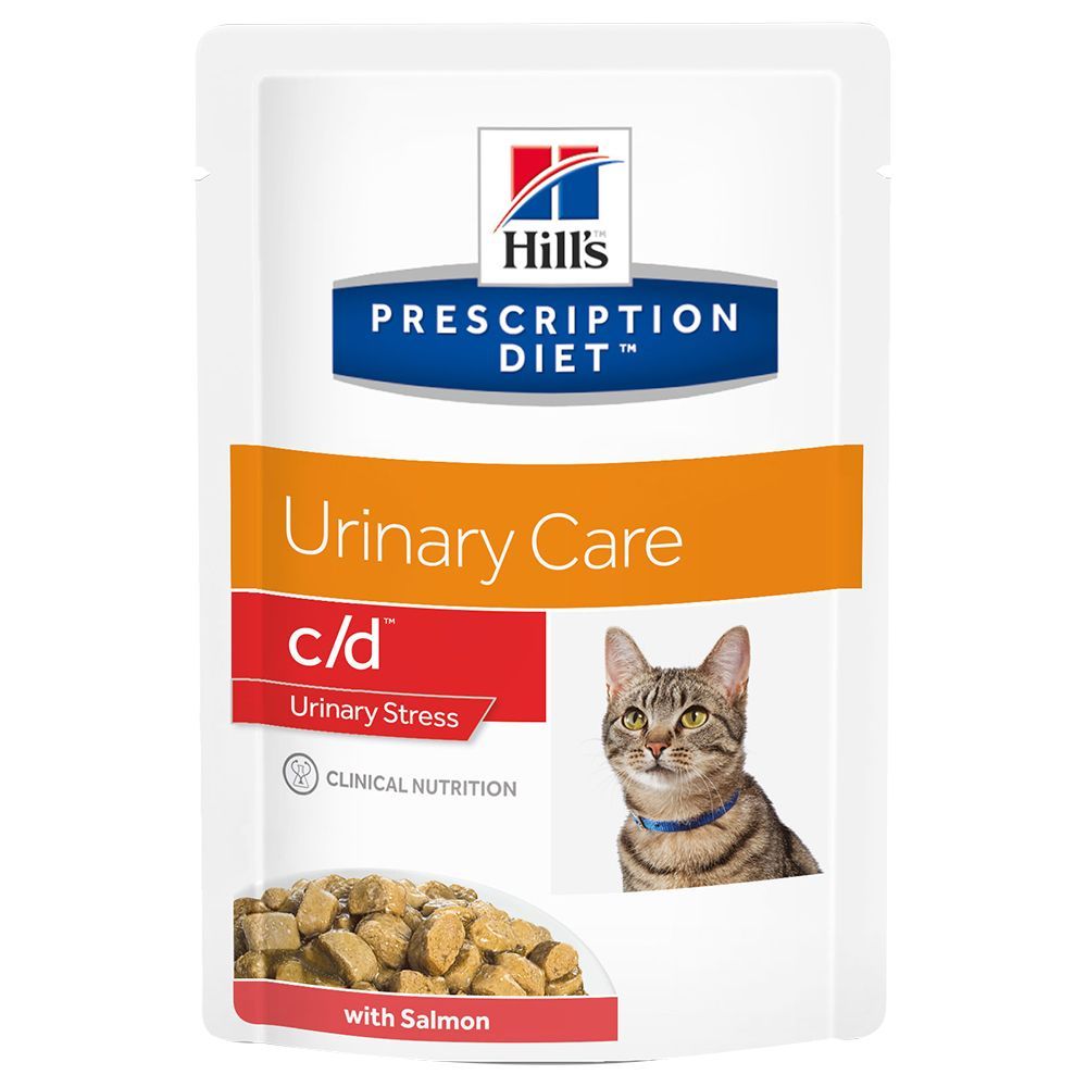 Hill's Prescription Diet C/D Urinary Stress Pouch Zalm kat 12 zakjes