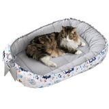 Medi Partners Kattenbed Hondenbed 75x60x10cm Kattenslaapplaats Kleine Middelgrote Honden Kussen Knuffelbed Kattennest (Boho-dieren)