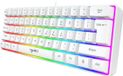 HXSJ V700 - Clavier de jeu filaire - RGB - 61 touches - QWERTY - Blanc