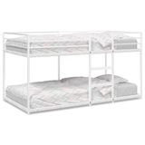 VidaXL Stapelbed zonder matras 90x200 cm staal wit