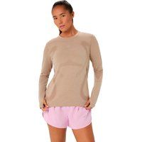ASICS Road Seamless Hardloopshirt Dames - beige, Maat XL
