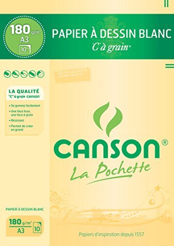 Canson 200027106 tekenpapier, DIN A3, 180 g/m²