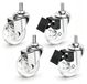 Rzspehr roulettes de meubles transparentes de 67 mm 2 pivotantes + 2 - 2in-M8 - Freins