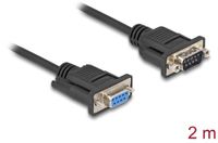 Delock Serial Cable RS-232 D-Sub9 male to female with narrow plug housing 2 m