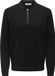 ONLY&SONS - ONSPHIL REG 12 HALF ZIP POLO KNIT NOOS Heren Polo Zwart XL