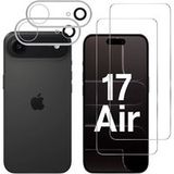 Phonillico® Gehard Glas voor iPhone 17 AIR met Camera Bescherming [Pack 2]
