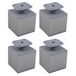 cyclingcolors 4 x meubelpoten 60 x 60 mm hoogte 150 mm van aluminium met verstelling 15 mm universeel voor bank, kast, keuken en badkamer afwerking roestvrij staal