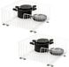Bremermann Set de 2 paniers coulissants pour meubles, 50 cm, avec étagère, pour tiroir de cuisine adaptable, en métal, blanc.