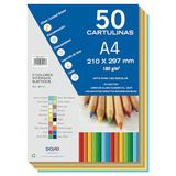 Dohe A4-karton, intensieve kleuren, voor knutselwerk en printen, 21 x 29,7 cm, 180 g/m², kantoorbenodigdheden