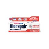 Biorepair Advanced Sensitive Tandpasta, dubbele anti-gevoeligheid, beschermt het tandvlees, met MicroRepair en antibacteriële CPC, werkt tandvleesrecessie tegen, 75 ml