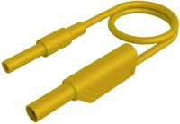 SKS Hirschmann MAL S WS-B 25/2,5 ge Veiligheidsmeetsnoer 4mm-veiligheidsbus 4mm-veiligheidsstekker, stapelbaar 25 cm Geel