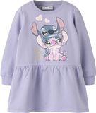 NAME IT NMFANSA STITCH SWE DRESS BRU WDI Meisjes Jurk - Maat 92