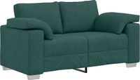 vidaXL Loveseat Donkergroen Stof 160 cm