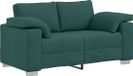 vidaXL Loveseat Donkergroen Stof 160 cm