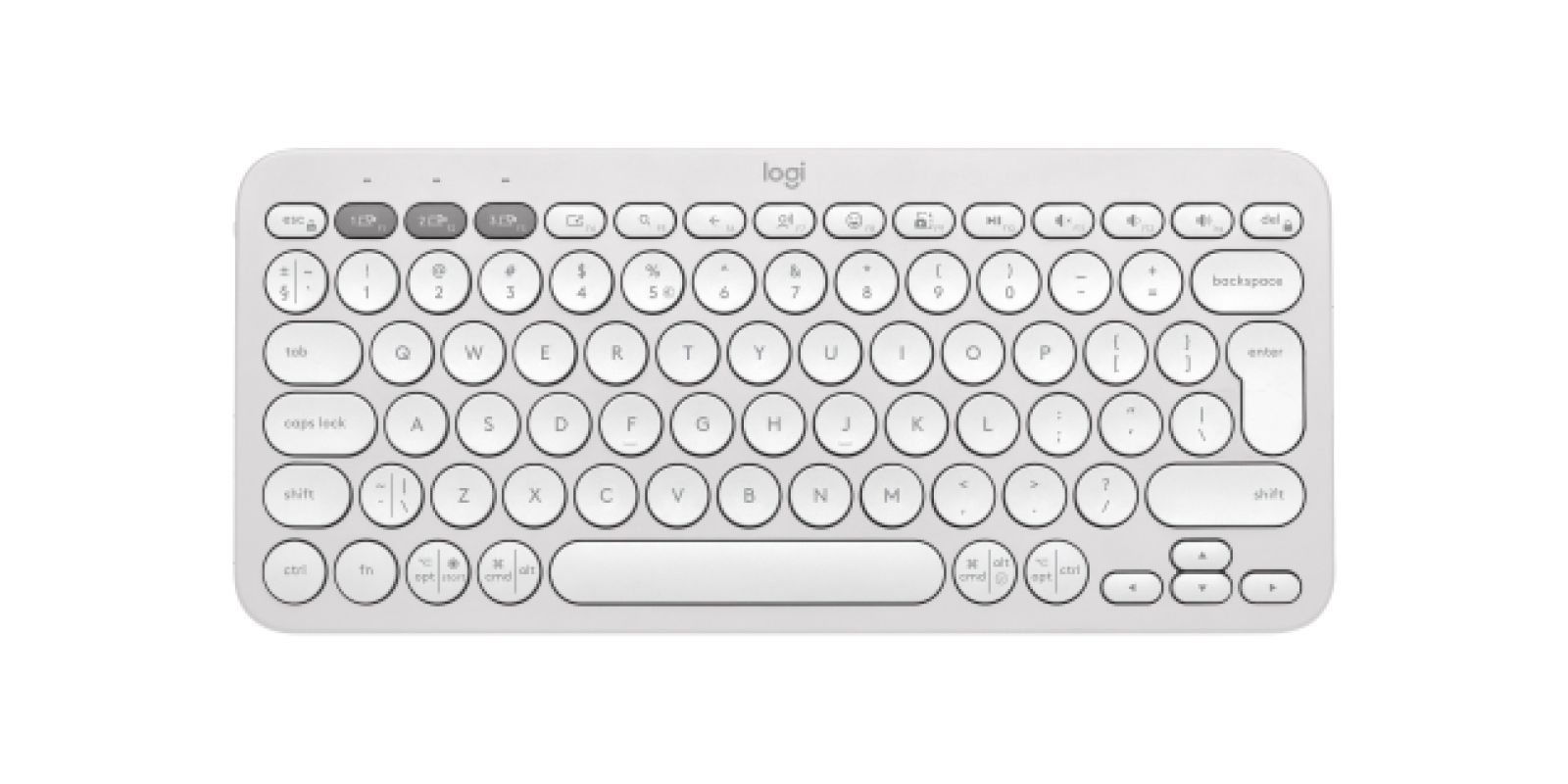 Logitech Pebble Keys 2 K380s - Draadloos Toetsenbord - QWERTY US International - Wit