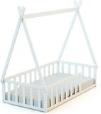 WEBABY - Tipi bed in hout Wit 70 x 140 cm