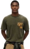 Superdry Trade Tools losvallend T-shirt Heren Katoen Ronde Hals Korte Mouw Regular Fit Surplus Goods Olive Green S