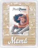 Zep Houten Fotolijst met tekst Mama / Alessia ES Bruin voor foto 10x15 - FE8846