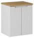 Meuble sous vasque suspendu 2 portes avec plan Nova naturel 50 cm-blanc-plateau naturel-largeur 50 cm