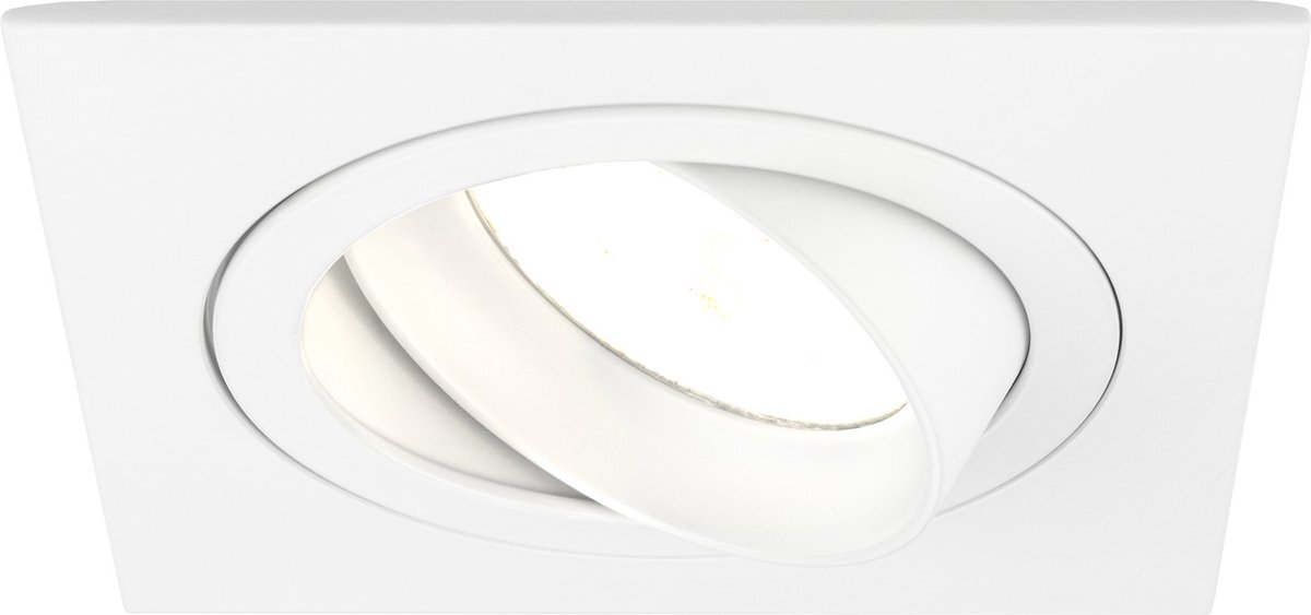 LEDVION Dimbare LED inbouwspot Wit - Sevilla - 5W - 2700K - 92mm - Vierkant