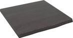 vidaXL Wastafelblad 40x40x2 cm behandeld massief eikenhout donkerbruin