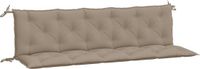 vidaXL Tuinbankkussens 2 st 180x50x7 cm oxford stof taupe