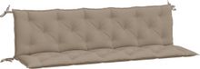vidaXL Tuinbankkussens 2 st 180x50x7 cm oxford stof taupe