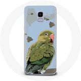 Maniacase Hoesje voor Samsung Galaxy A6 2018 Parkieten Vogels Groen
