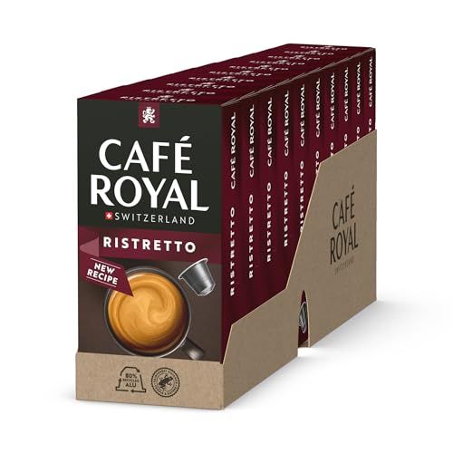 Café Royal Ristretto 100 capsules voor Nespresso-koffiezetapparaat, 9/10 intensiteit, UTZ-gecertificeerde aluminium koffiecapsules