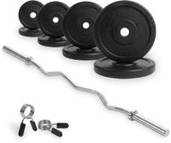 VirtuFit Rubberen Halterset - EZ Curlstang - Veerclip - 30 mm - 43 kg