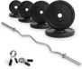 VirtuFit Rubberen Halterset - EZ Curlstang - Veerclip - 30 mm - 43 kg