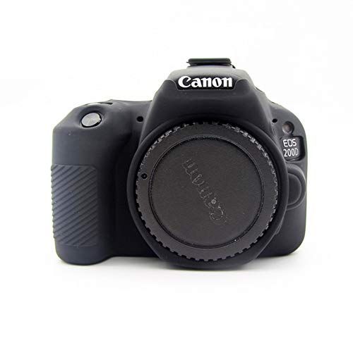 kinokoo Beschermhoes van silicone voor Canon EOS 200D / Rebel SL2 (zwart)