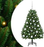 vidaXL Kunstkerstboom 120 cm 150 LED's Warmwit PVC en Staal Groen