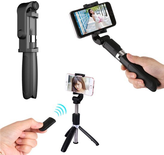 Premium Commerce Draadloze Selfie Stick Met Afstandsbediening Statief Tripod Bluetooth Iphone IOS & Android Samsung Smartphone 2 in 1