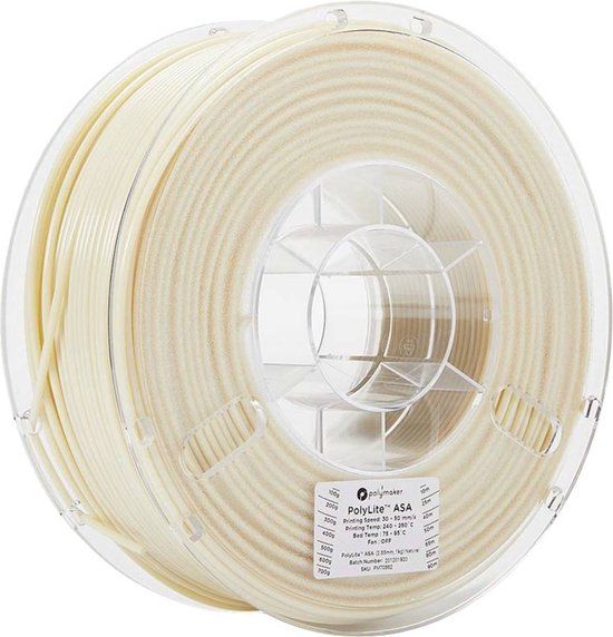 Polymaker PolyLite ASA Filament - 2.85 mm - Natural - 1 kg