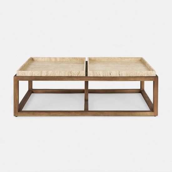 LOBERON Salontafel Edwyn bruin/crème