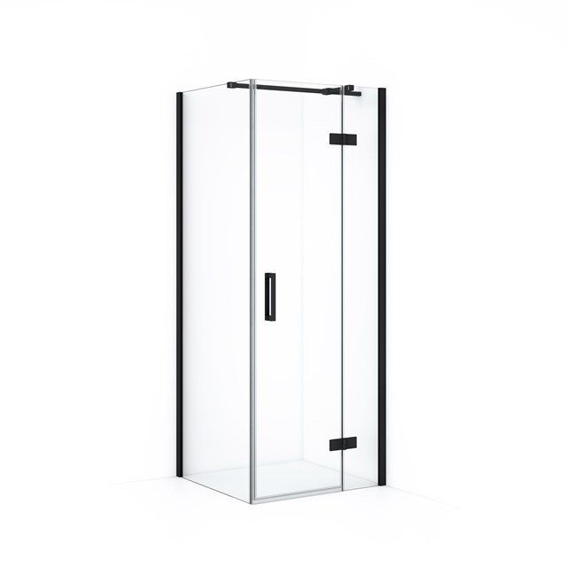 Maxaro Douchecabine Diamond 80x80cm Mat Zwart Draaideur