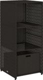 vidaXL Tuinkast 50x55x115 cm poly rattan zwart