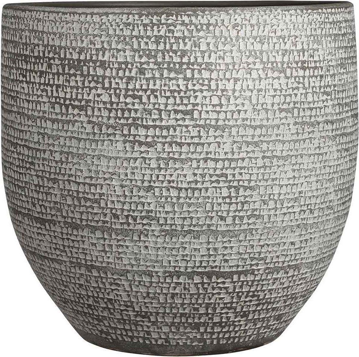 Mica Decorations Carrie Bloempot - H36 x Ø39 cm - Terracotta - Donkergrijs