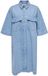 ONLY ONLSOPHIE S/S OVERSIZE DRESS DNM SIK Dames Mini jurk XS Katoen Denim Lichtblauw
