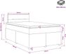 vidaXL Boxspringbed met matras, crème, 120 x 190 cm, gestoffeerd