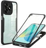 Techsuit Hoesje geschikt voor HONOR X5c Plus - ColorVerse 360 Case met Screenprotector - Zwart